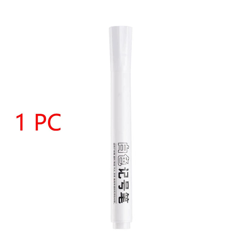 5Pcs White Marker Pens Set Waterproof Permanent DIY Graffiti Pens For Tire Painting Notebook Tyre Tread Oily Environmental Pen Zpaxo 1 x 2mm