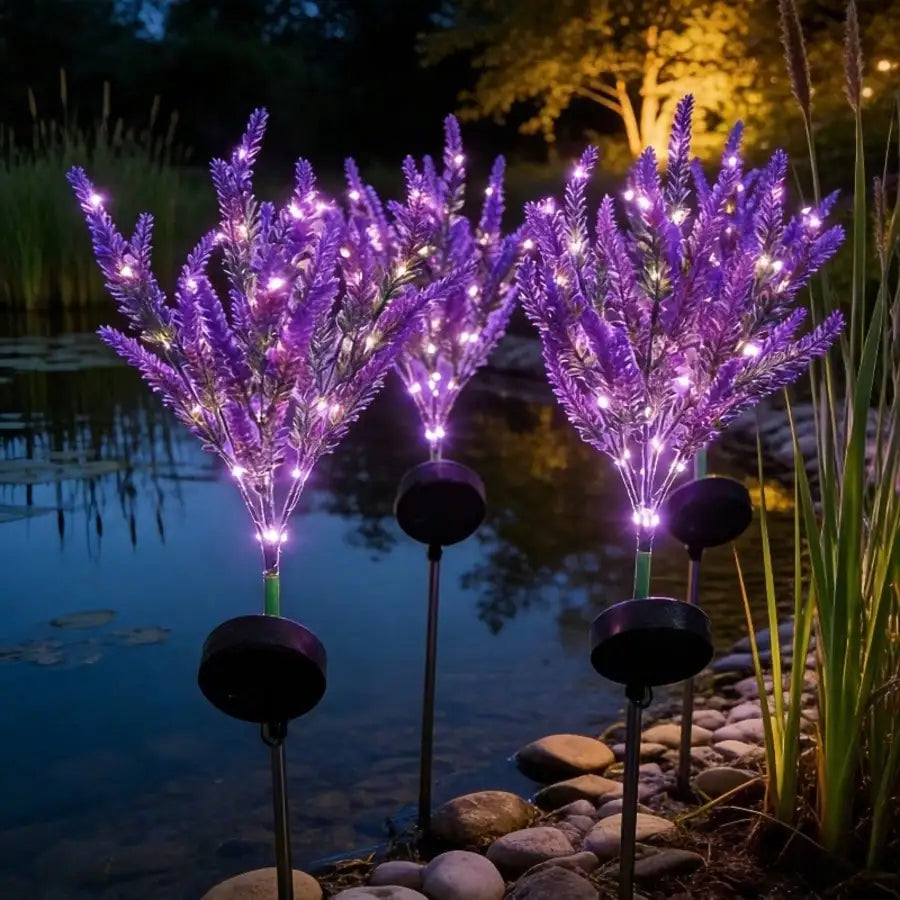 Solar-powered Lavender Lamp Outdoor Garden Decorative Lighting Zpaxo