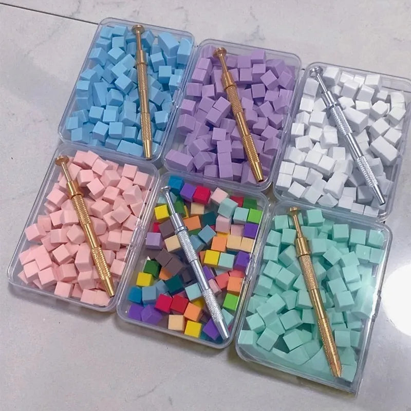 Nail Care Gradual Pat Cotton Clip Sponge Powder Puff Dizzy Dye Art Zpaxo