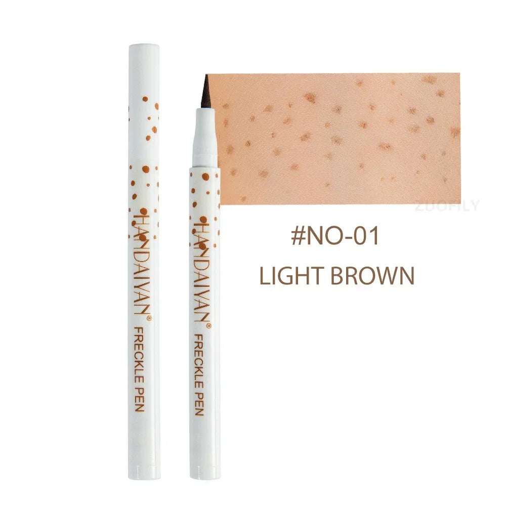 4PC Natural Freckle Pencil Dot Spot Pen Create Effortless Sunkissed Makeup Long Lasting Waterproof Soft Brown Freckle Makeup Pen Zpaxo 01