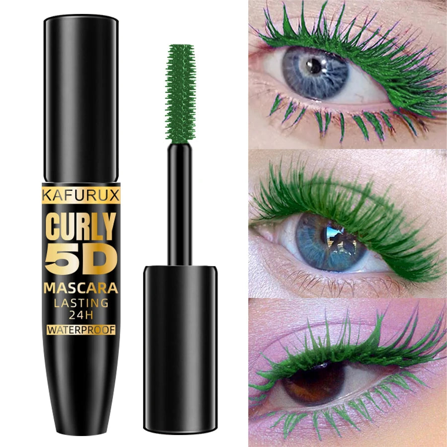 9 Colors 5D Mascara Blue White Green Black Thick Curl Waterproof Zpaxo 102