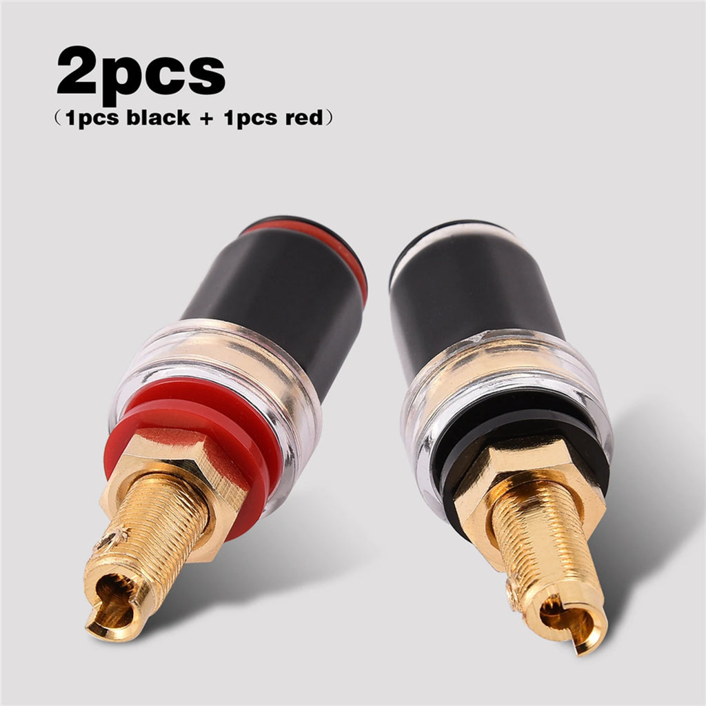 Black Red Welding Copper Speaker Amplifier Terminal Banana Plug Zpaxo