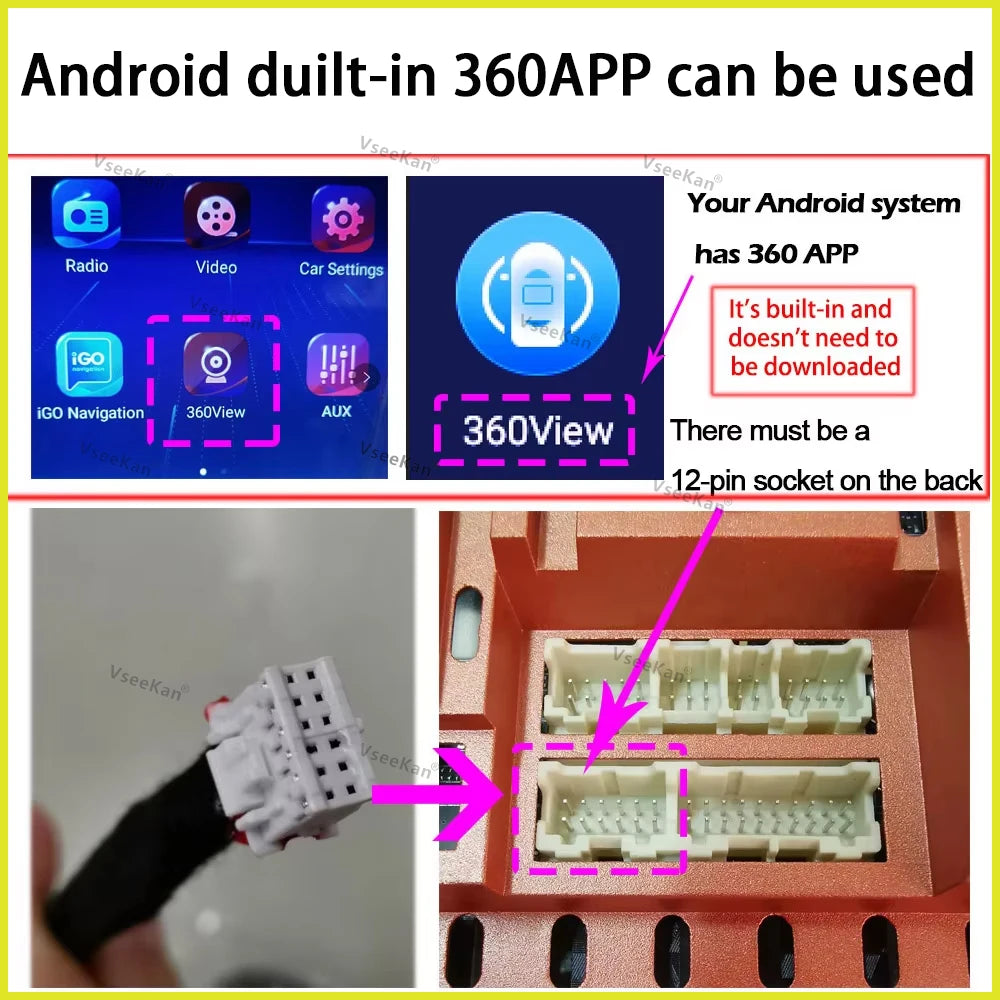 WDR 360 Camera Android Multimedia Panoramic System Built-in 360App 8K Zpaxo