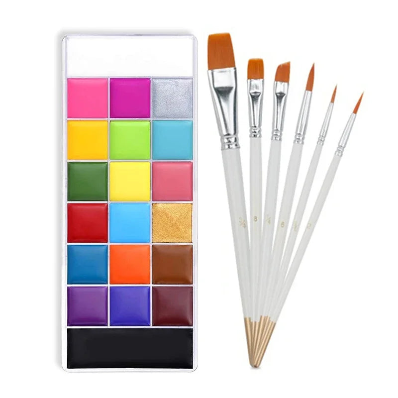 Vibrant Face Body Paint Oil Palette Long-lasting Artistic Makeup Zpaxo SET B