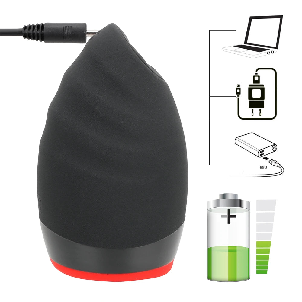 Erotic Silicone Heating Oral Sex Cup 6 Vibration Models Blowjob Toys Zpaxo