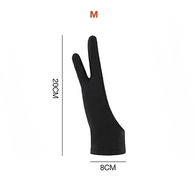 1pcs Two-Finger Drawing Gloves Two Finger Screen Glove Keeps Screen Clean While Sketching For Apple iPad Air Tablet S/M/L Size Zpaxo Single layer-M