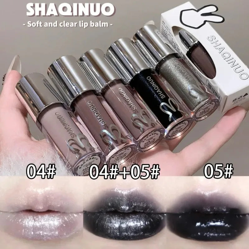 Black Gothic Lip Gloss Mirror Moist Matte Pure Silver Fine Flash Zpaxo