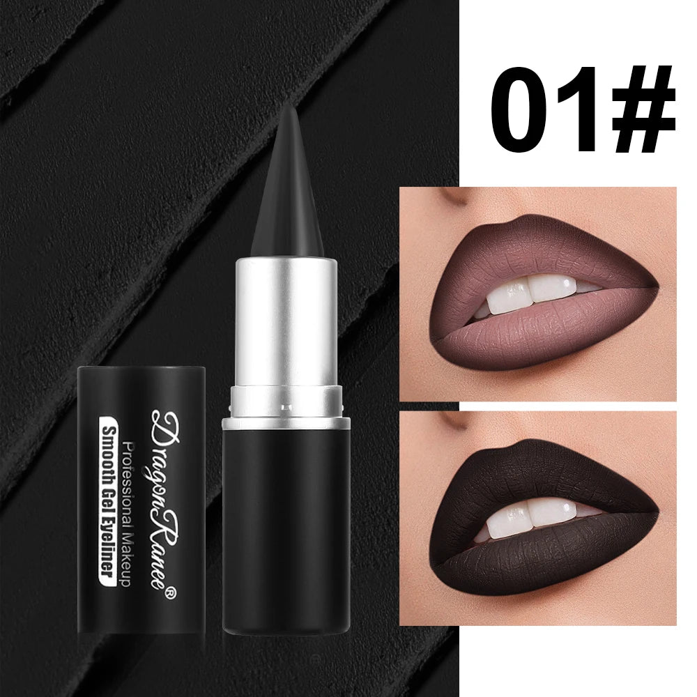 Matte Lip Liner, Long-Lasting, Automatic Rotating Wax Texture, Suitable for All Skin Types, Multi-Purpose, Suitable for Eyeliner, Holiday Parties, Lipstick Zpaxo 01Dr114 Full Size