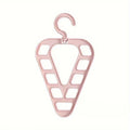 Folding Rotatable Hanger Magic Hook Non-slip Triangle Space Saving Zpaxo pink-1pc
