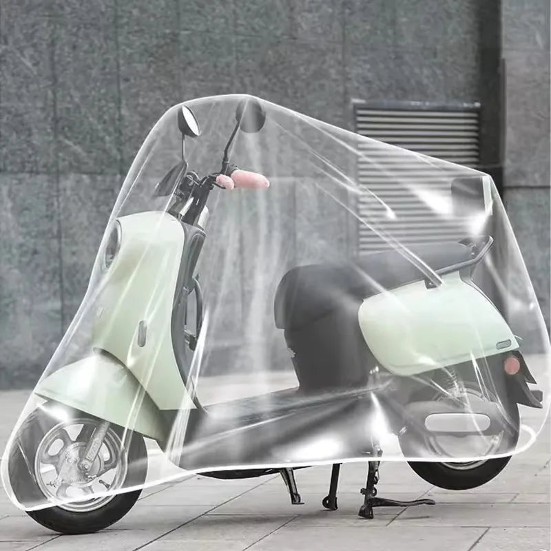 Durable Transparent PVC Bicycle Cover Waterproof Easy Install Road Zpaxo