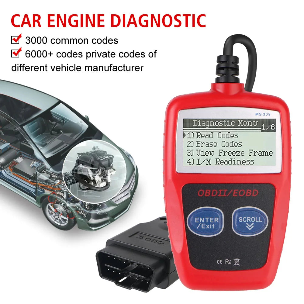 OBD 2 Scanner Fault Code Clear Car Diagnostic Tools OBD2 Reader 16 Zpaxo