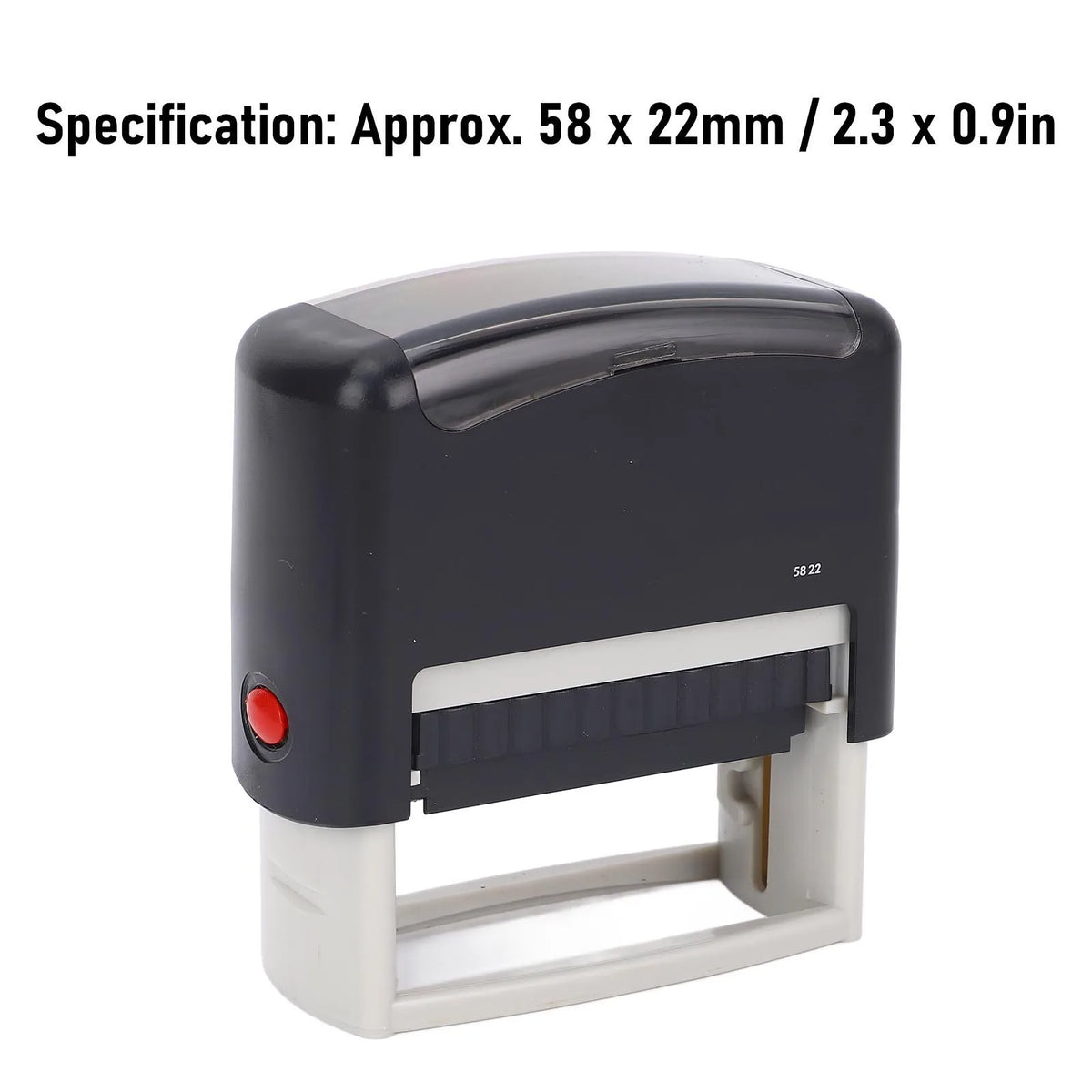 Self Inking Stamper Letter Number Symbol Refillable Automatic Press Stamper Ink Stamper for Office School Home 58x22MM Shell Zpaxo