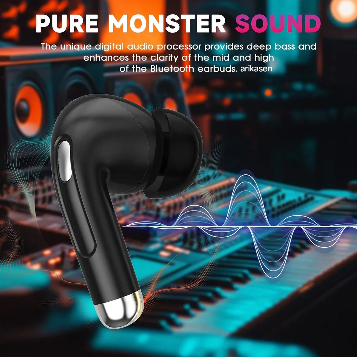 Wireless Earbuds ENC Noise Cancelling Ear Buds Smart Touchscreen Case Zpaxo