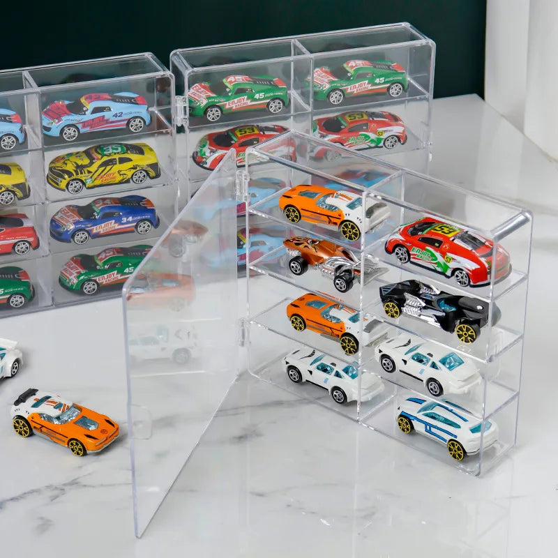 Transparent Collection Rack Car Model Storage Box Dust-proof Ornament Zpaxo