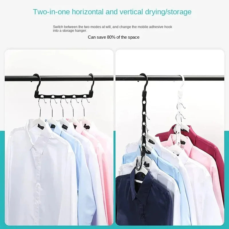 Sturdy Hanger Organizer Plastic Space Saving Smart Magic Clothes Dorm Zpaxo