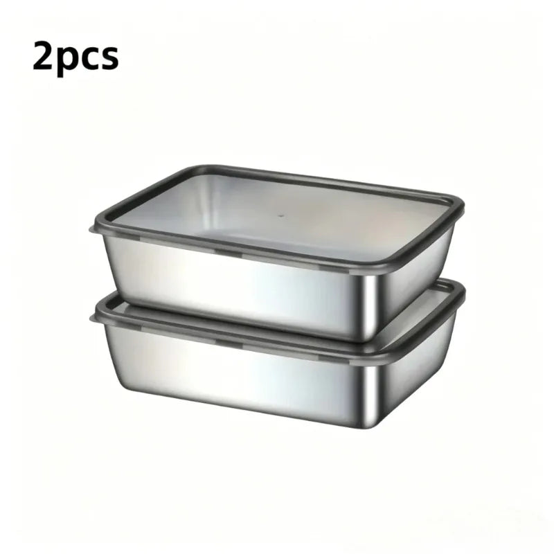 Stainless Baking Trays 2 Lids Non-stick Easy-clean Perfect Roasting Zpaxo