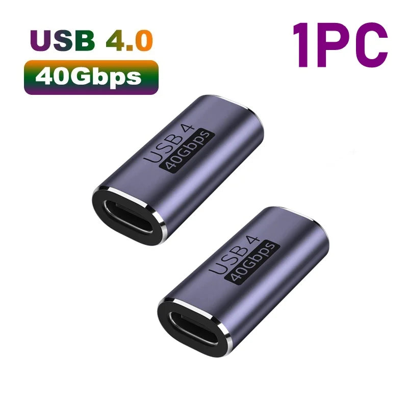 USB4 0 Adapter USB C Converter 40Gbps Fast Data Male Female Laptop Zpaxo A