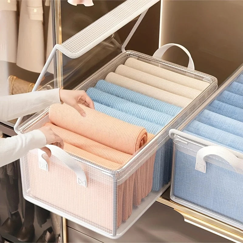 Foldable PVC Storage Box Large Capacity Dustproof Organizer Clothes Zpaxo