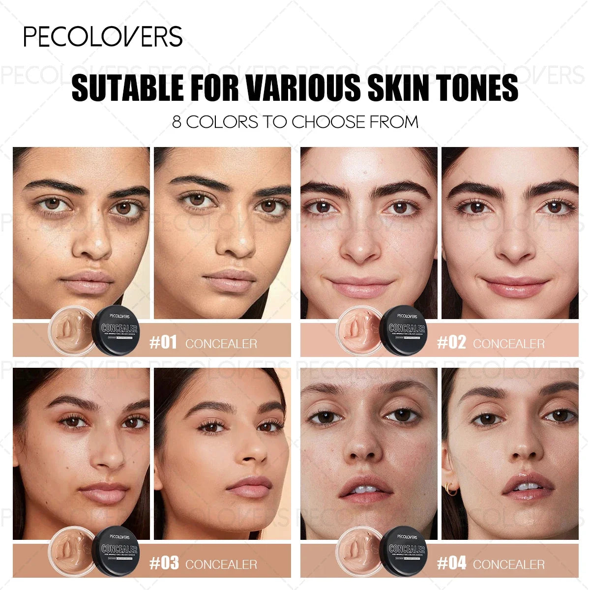 Full Coverage Body Concealer Eye Waterproof Matte End Suitable All Zpaxo