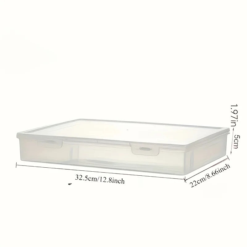 A4 Thickened Large Transparent Flip-top Plastic Storage Box Capacity Zpaxo