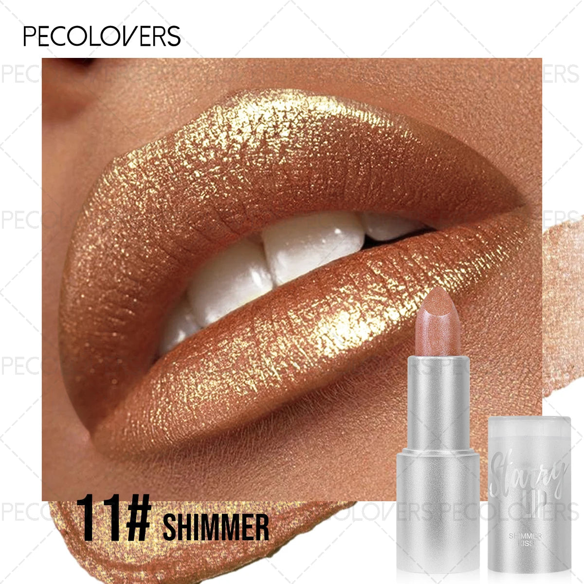 Moisturizing Pearlescent Shimmer Lipstick Glittering Purple Pink Zpaxo 11