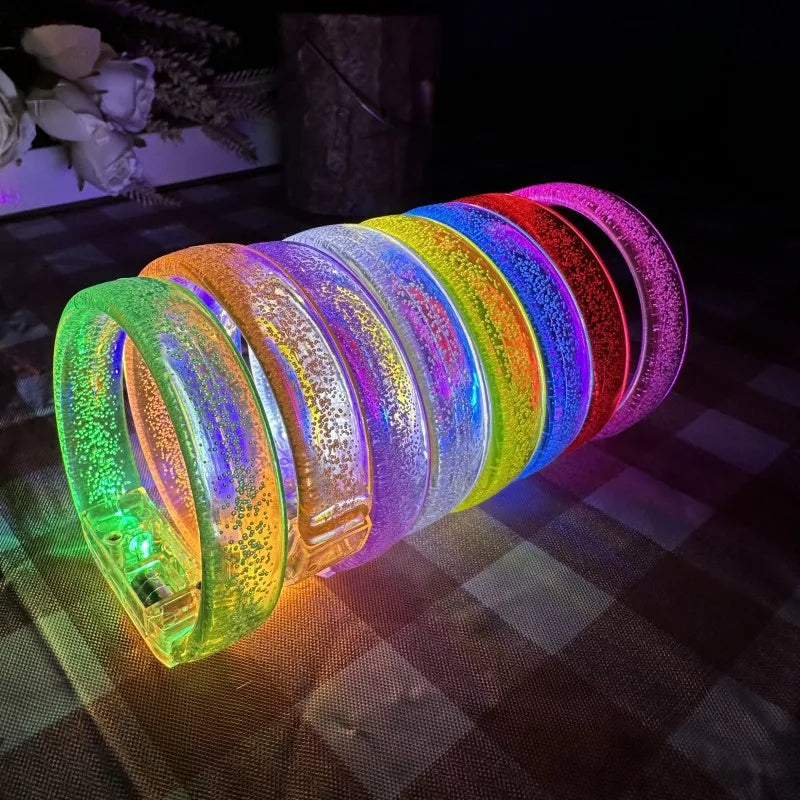 10 30 50 LED Bracelets Customizable Logos Text Suitable Wedding Zpaxo