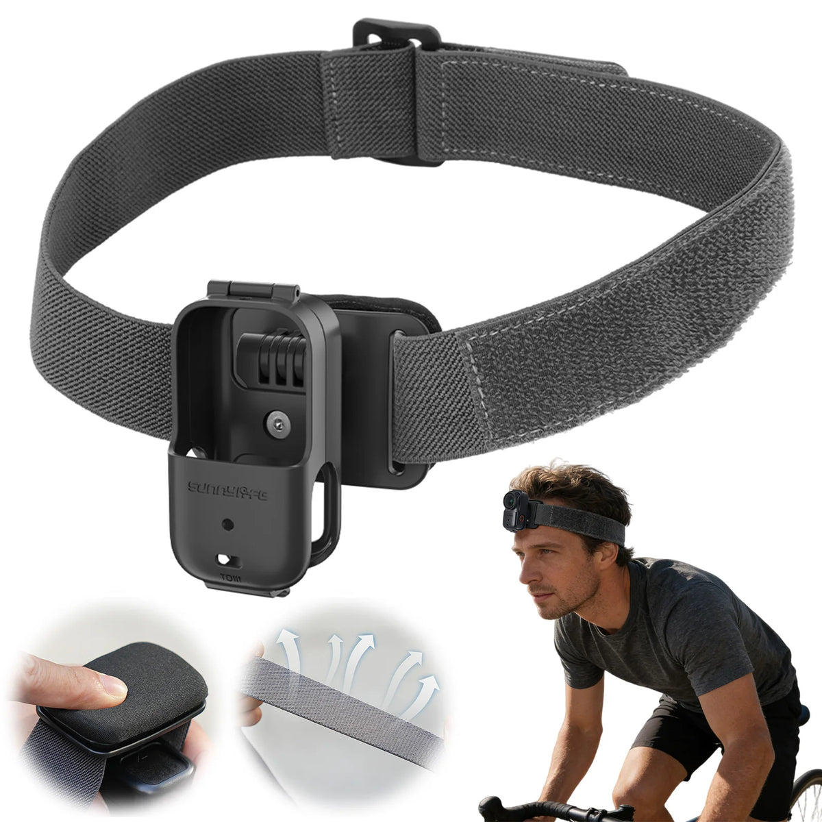 Elastic Retention Strap Osmo Nano Camera Adjustable Headband Mount Zpaxo
