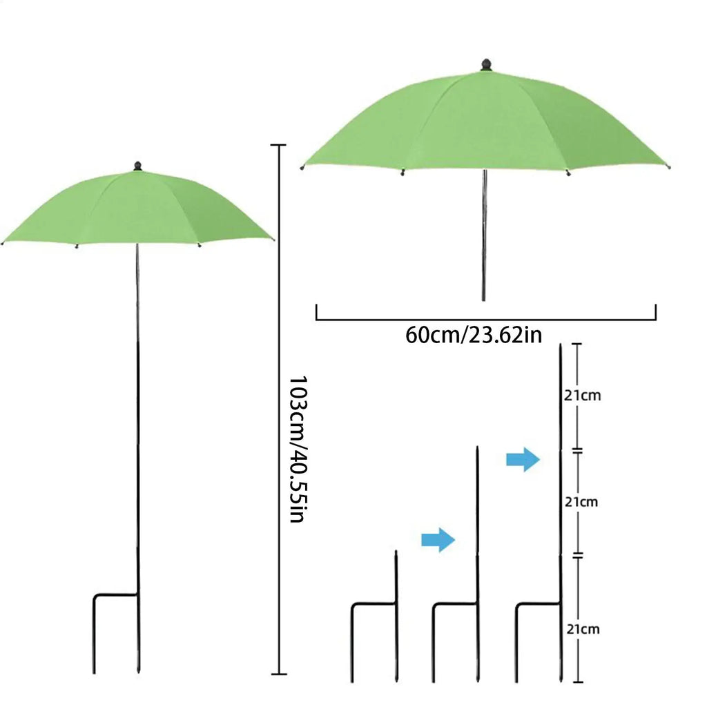 Shade Plants Double-layer Large Rainproof Stake Plant Umbrella Yard Zpaxo
