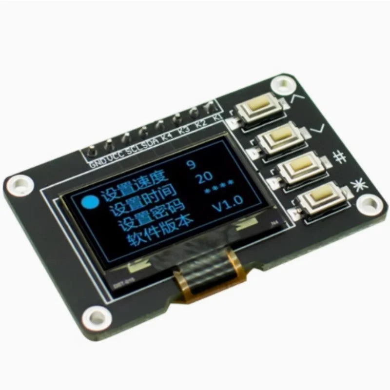 Product OLED IIC White BLUE 12864 Display 4x4 Key I2C SSD1315 LCD Zpaxo BLUE