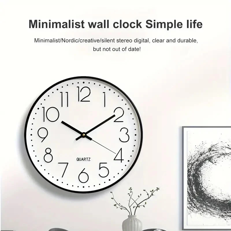 Mute Quartz Wall Clock Cubic Digital Living Room Bedroom Simple Home Zpaxo
