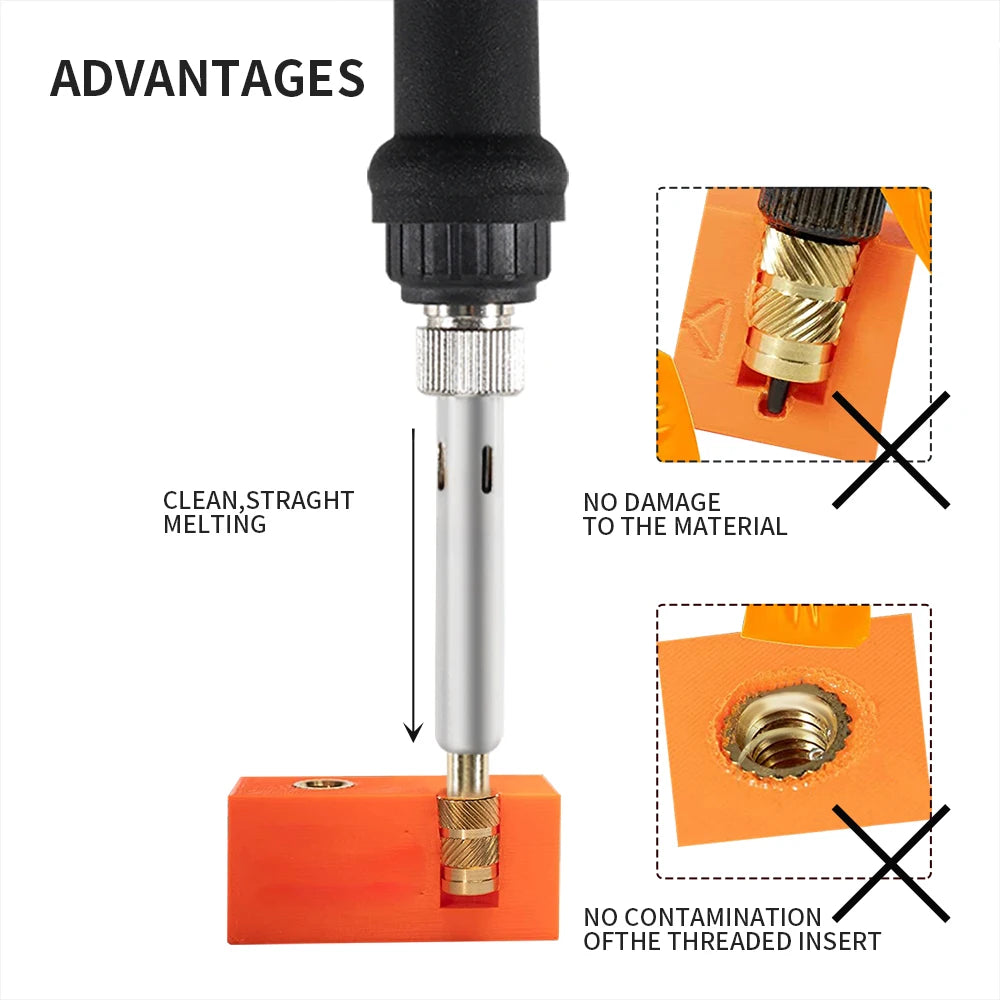 Heat Insert Nut Iron Tip M2 M3 M4 M5 M6 M8 Brass Thread Embedded Zpaxo