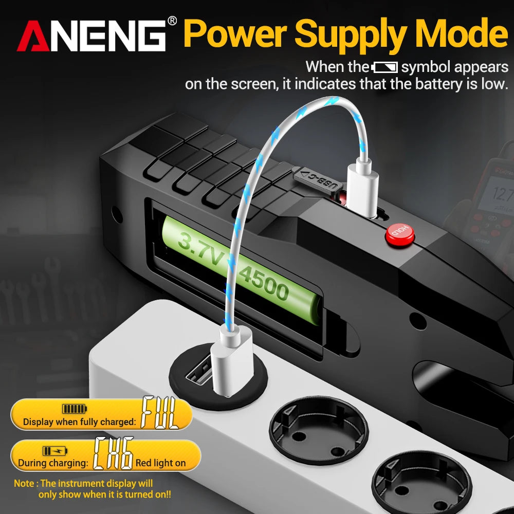 Multifunctional Clamp Meters ANENG PN131 200A AC DC Current 600V Zpaxo
