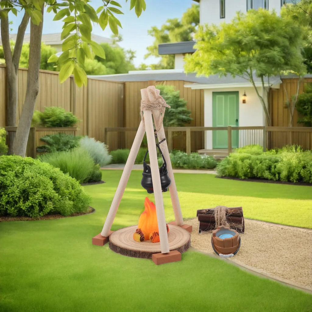 Miniature Campfire Realistic Mini Fire Pit Hanging Pot Versatile Zpaxo