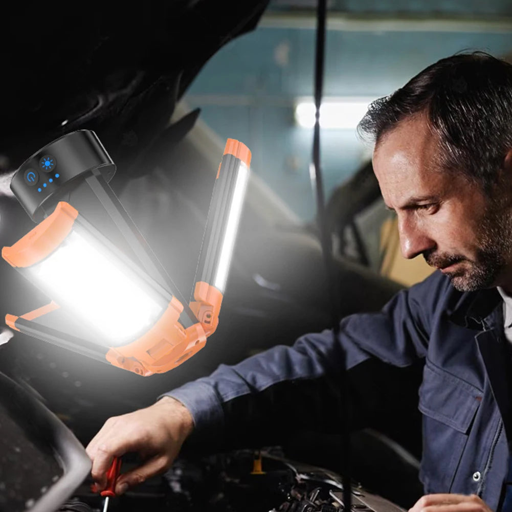 Folding Camping Light LED Work Telescoping Stand Rechargeable Lantern Zpaxo