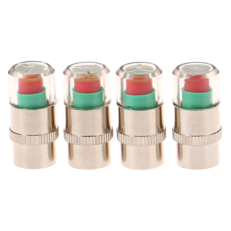 2 Car Bike Tire Pressure Indicator Gauge Alert Monitoring Valve Cap Zpaxo
