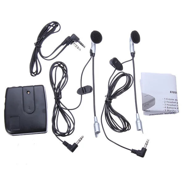 Black Plastic Motorcycle Intercom Host Headphones Helmet Wired Walkie Zpaxo United Kingdom