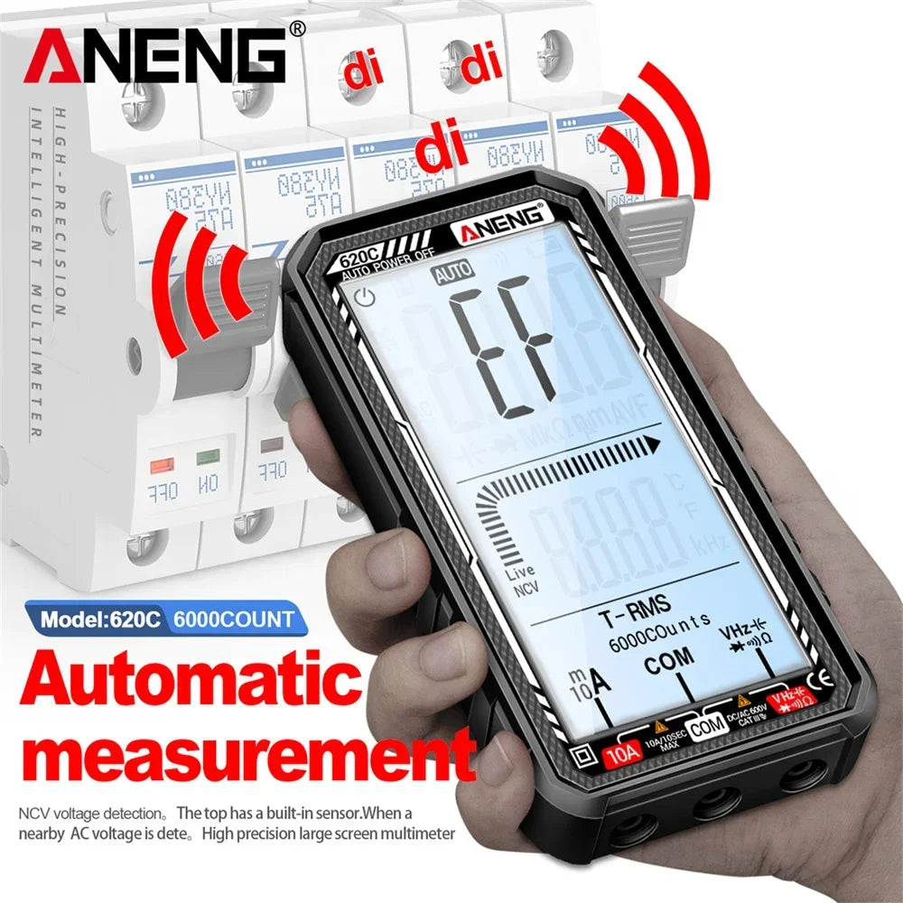 Smart Digital Multimeters AC Current Voltage Tester 6000 Counts Zpaxo
