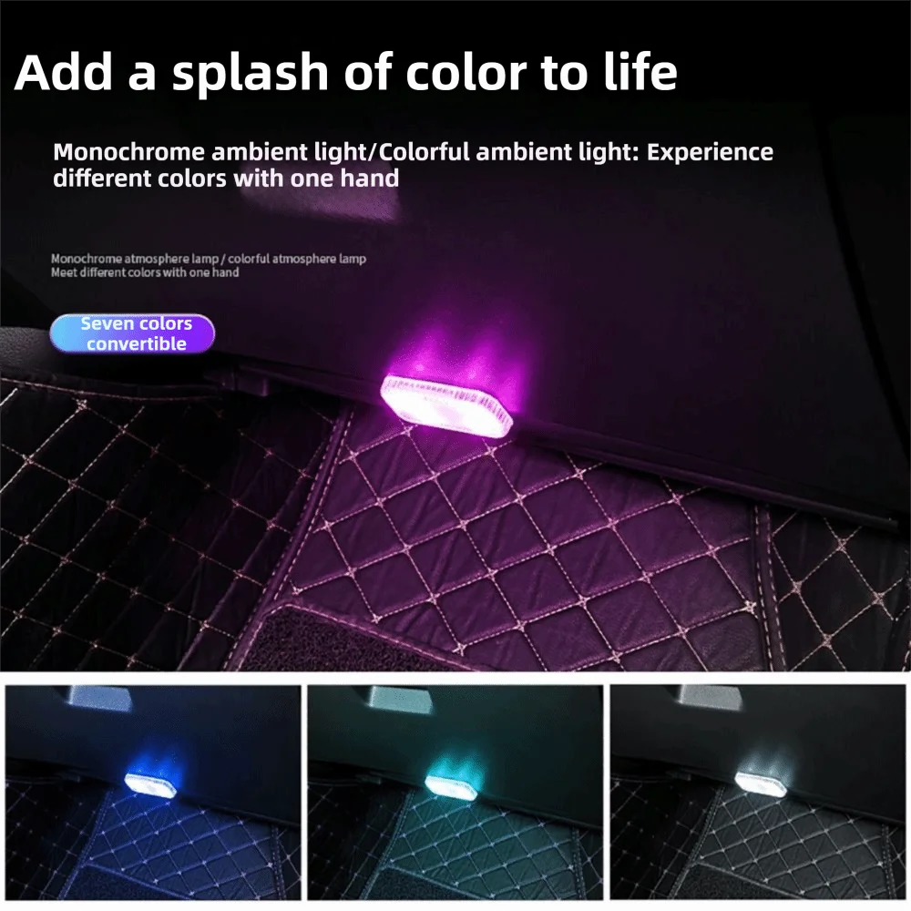 Mini LED Touch Light Car Interior Control Lighting Rechargeable Zpaxo