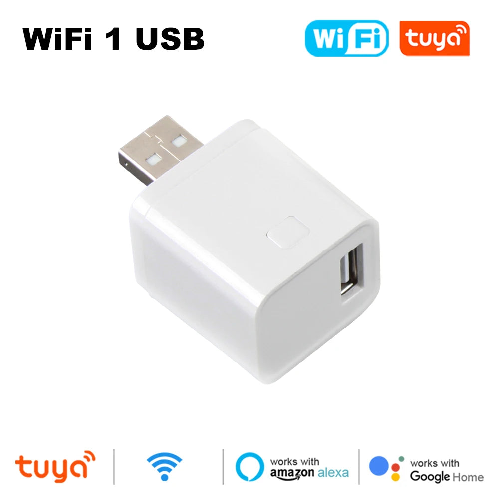 WiFi Zigbee Tuya USB Adapter 1/2/3 Gang DIY Switch 5V WiFi Mini USB Power Adapter Works with Alexa Google Alice For Smart Home Zpaxo WiFi-1USB Port