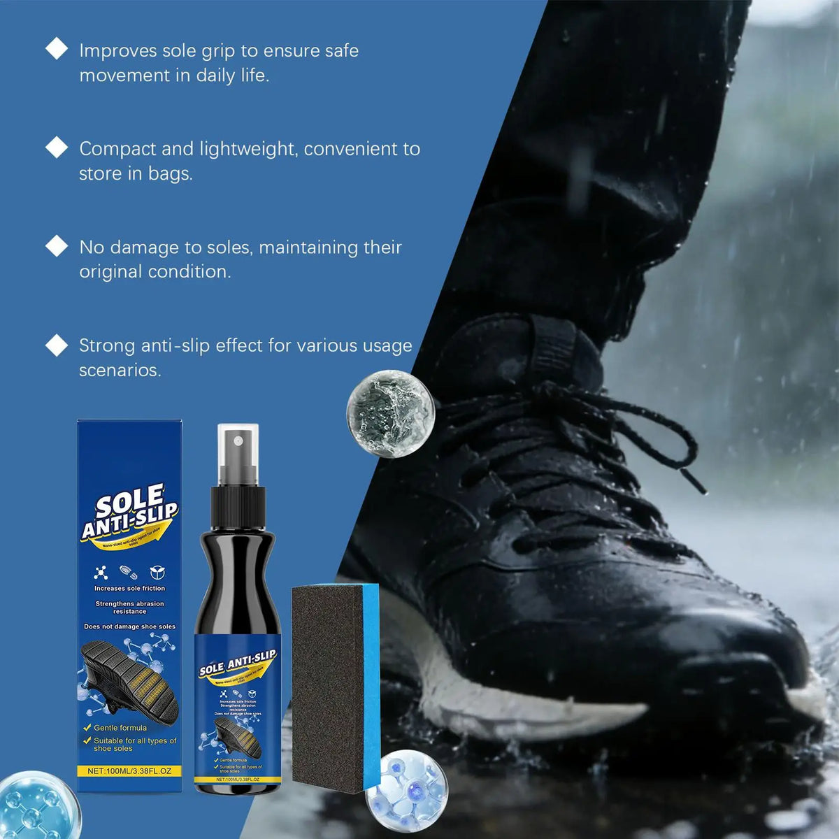 Long Lasting Shoe Grip Spray Anti Slip Protector Sneakers Football Zpaxo