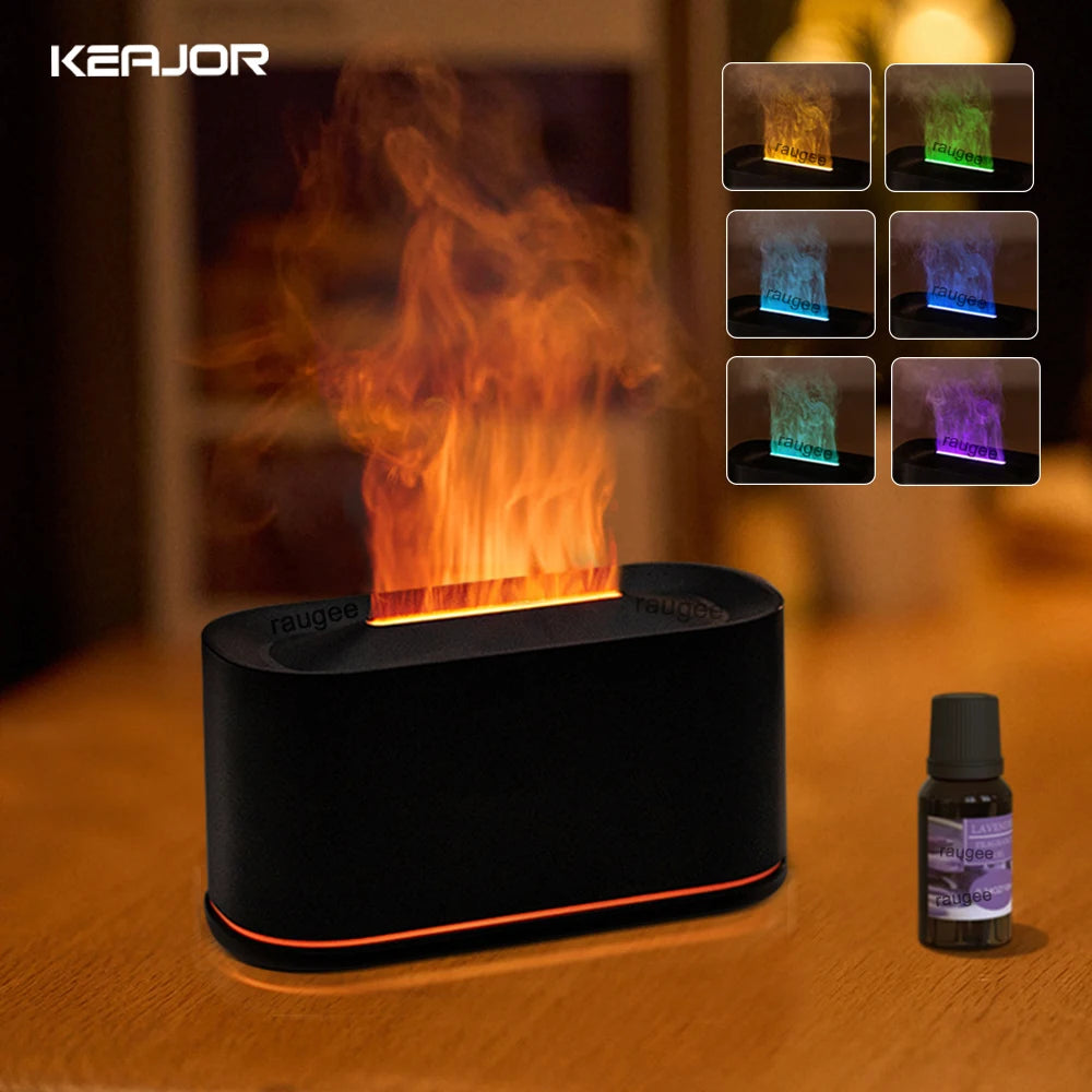 Aroma Humidifier Flame Essential Oils Diffuser Air Home Bedroom Mini Zpaxo