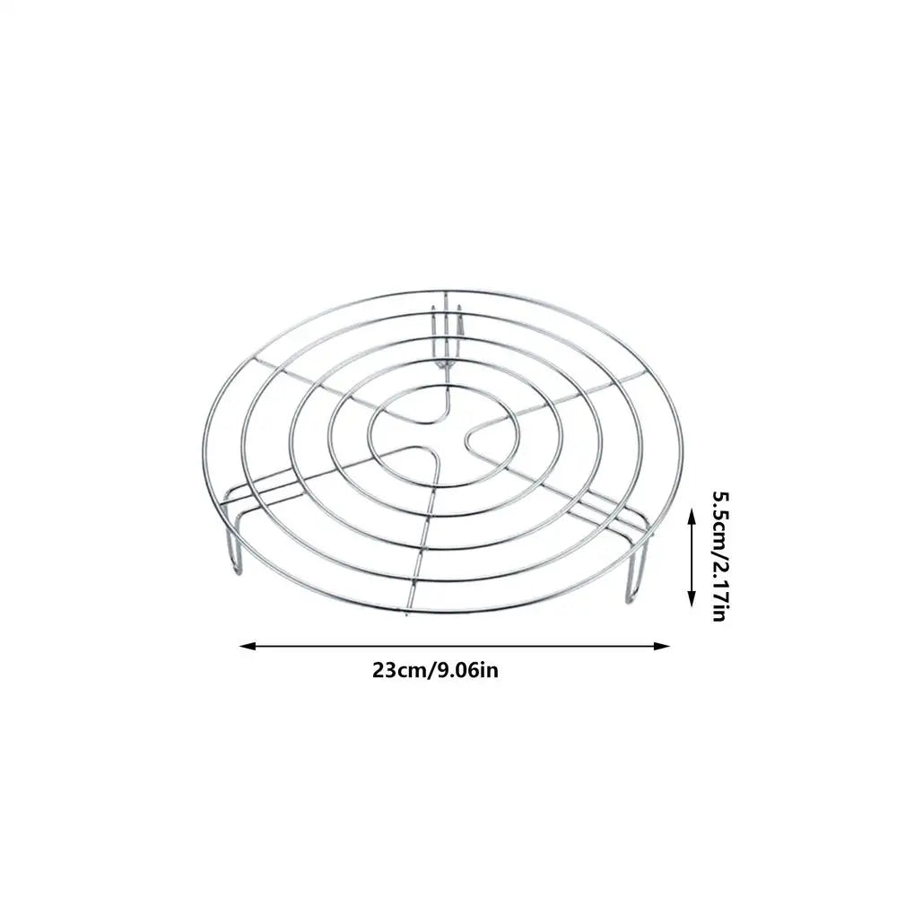 Stainless Steel Steaming Rack Pot Stand Cooling Trivet Pressure Zpaxo 23.5x5.5cm