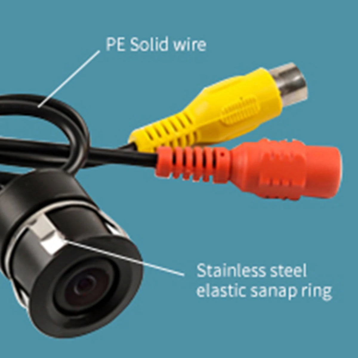 170 Wide Angle CCD Wired Waterproof Mini CCTV Camera PAL NTSC Car Zpaxo