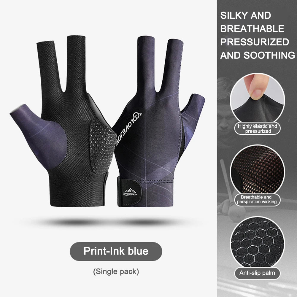 Open Finger Billiard Gloves Antiskid Polyester Snooker Billiards Zpaxo