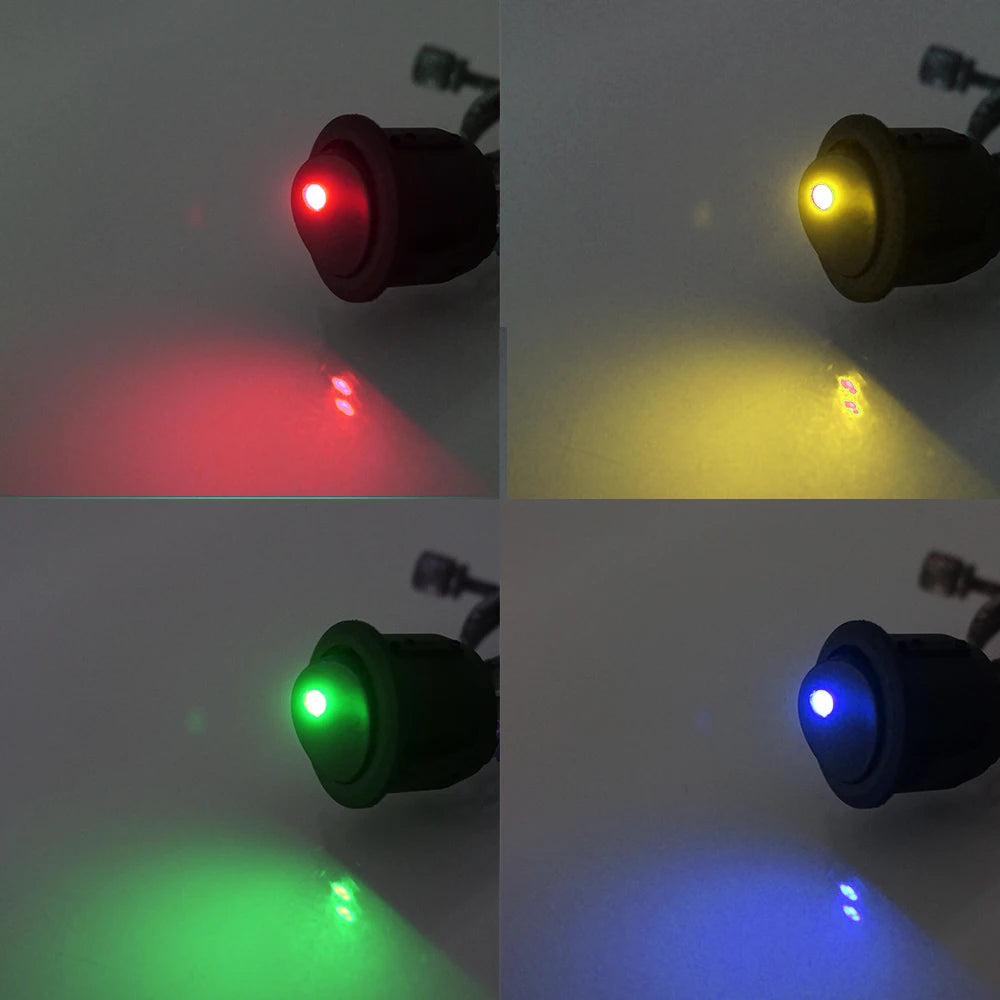 Luminescence Toggle Switches Waterproof 12V OFF LED Light Round Zpaxo