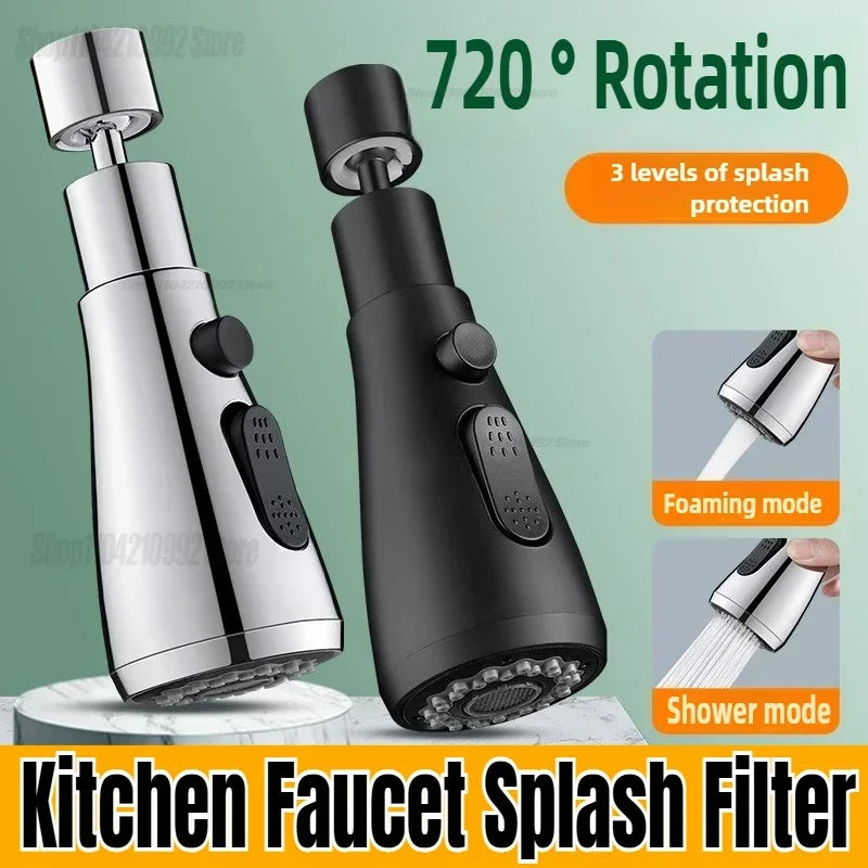 Universal 360° Rotate Kitchen Faucet Extender Aerator Plastic Splash Filter Kitchen Washbasin Faucet Bubbler Nozzle Aerator Zpaxo