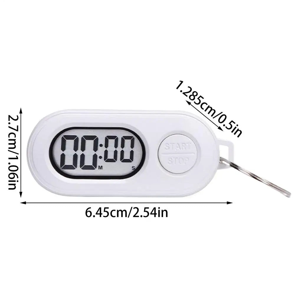 Stop Timer Clock Outdoor Sports Time Counter Watch Pocket Ornament Zpaxo White