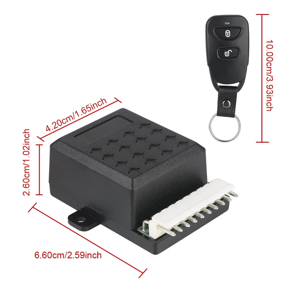 12V Universal Car Keyless Entry Central Locking Remote Control Wire Zpaxo