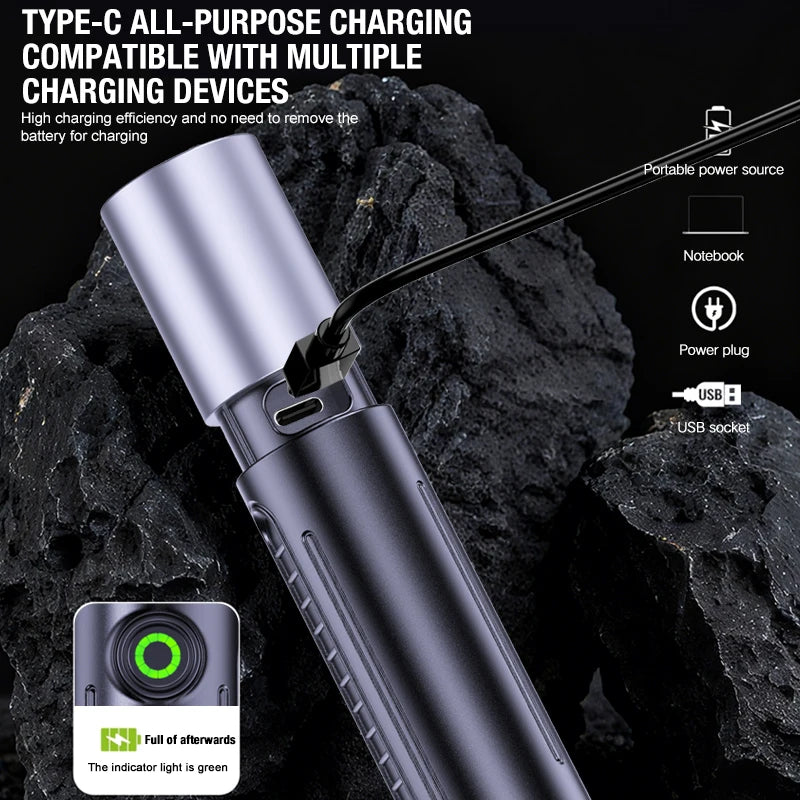 Multifunctional Mini Strong Light Flashlight Outdoor Camping Lighting Zpaxo