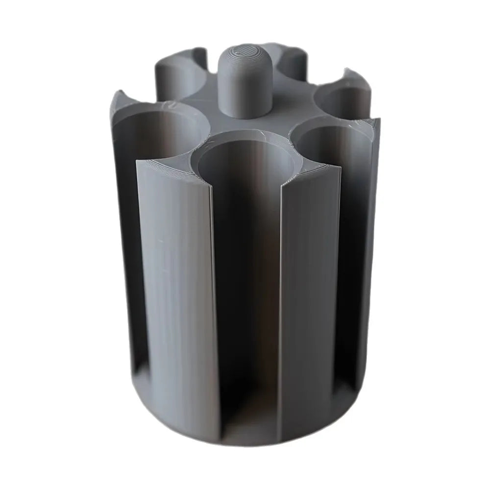 7 Slots Cylindrical Coin Holder 3D Printed Space Saving Car Organizer Zpaxo Grey